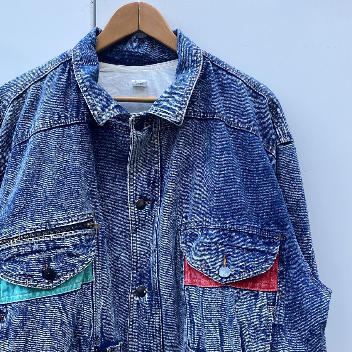 1点物　80s  ヴィンテージ　ケミカルウォッシュ　デニム　コート　中綿コート LEVI'S リーバイス 80〜 90年代 USA製 70507 -4813 アシッド