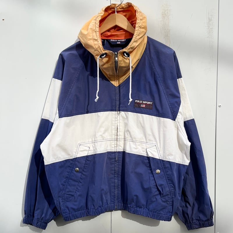 POLOSPORT/ポロスポーツ コットン 切り替え フードジャケット 90年代 