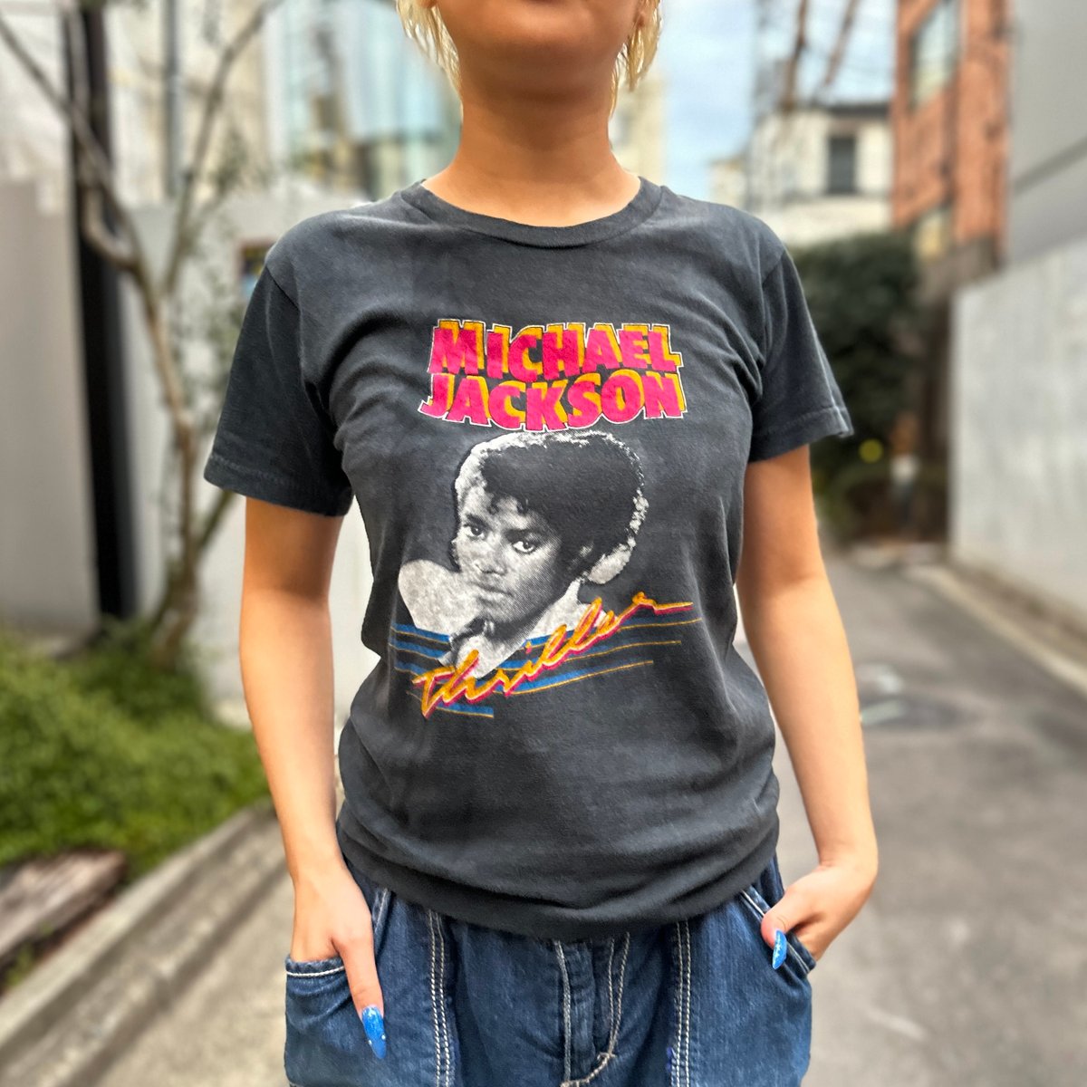 MICHEL JACKSON/マイケルジャクソン Thriller Tシャツ 80年代 Mad