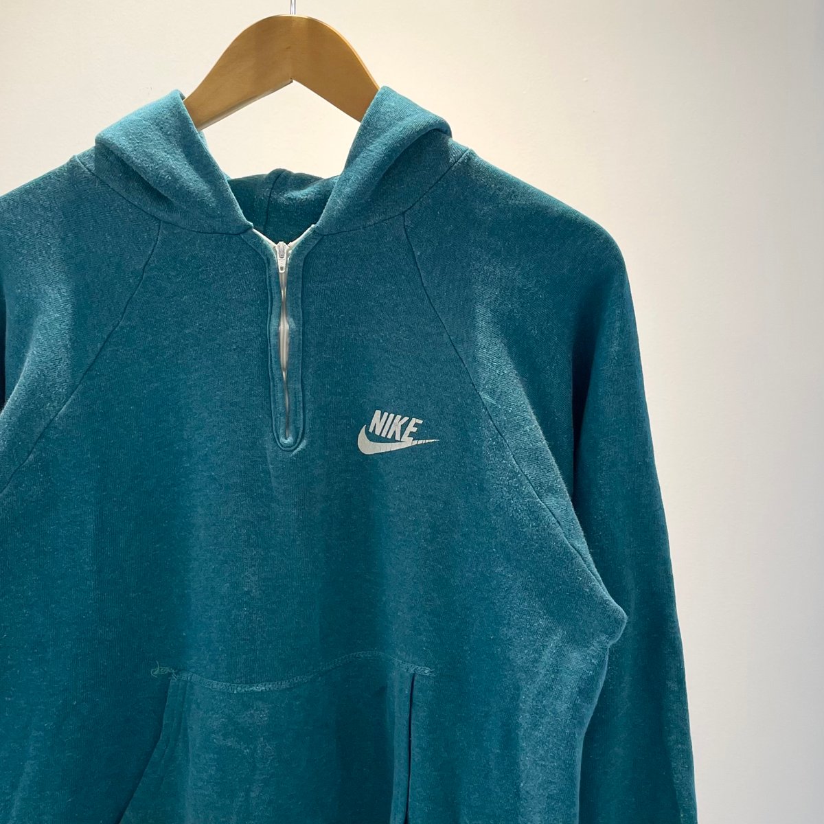 NIKE/ナイキ ハーフジップ ロゴフードスウェット 80年前後 NIKE/ナイキ ハーフジップ ロゴフードスウェット 80年前後
