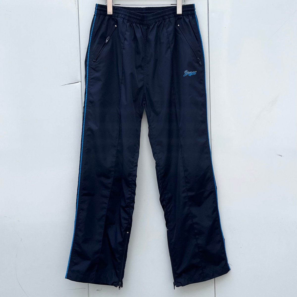 Stussy Ｌsize サイドライン ナイロンパンツ　トラックパンツ　白タグ STUSSY/ステューシー ナイロンサイドラインパンツ 00年代 (USED