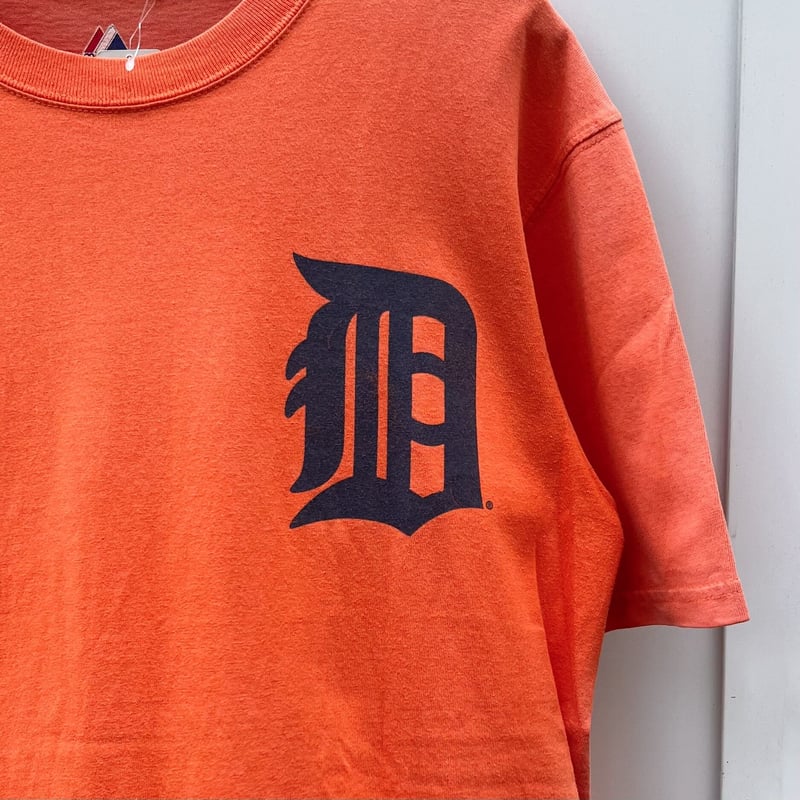 Majestic MLB DETROIT TIGERS デトロイトタイガース ヘンリーネック スポーツプリントTシャツ メンズXL /eaa322406