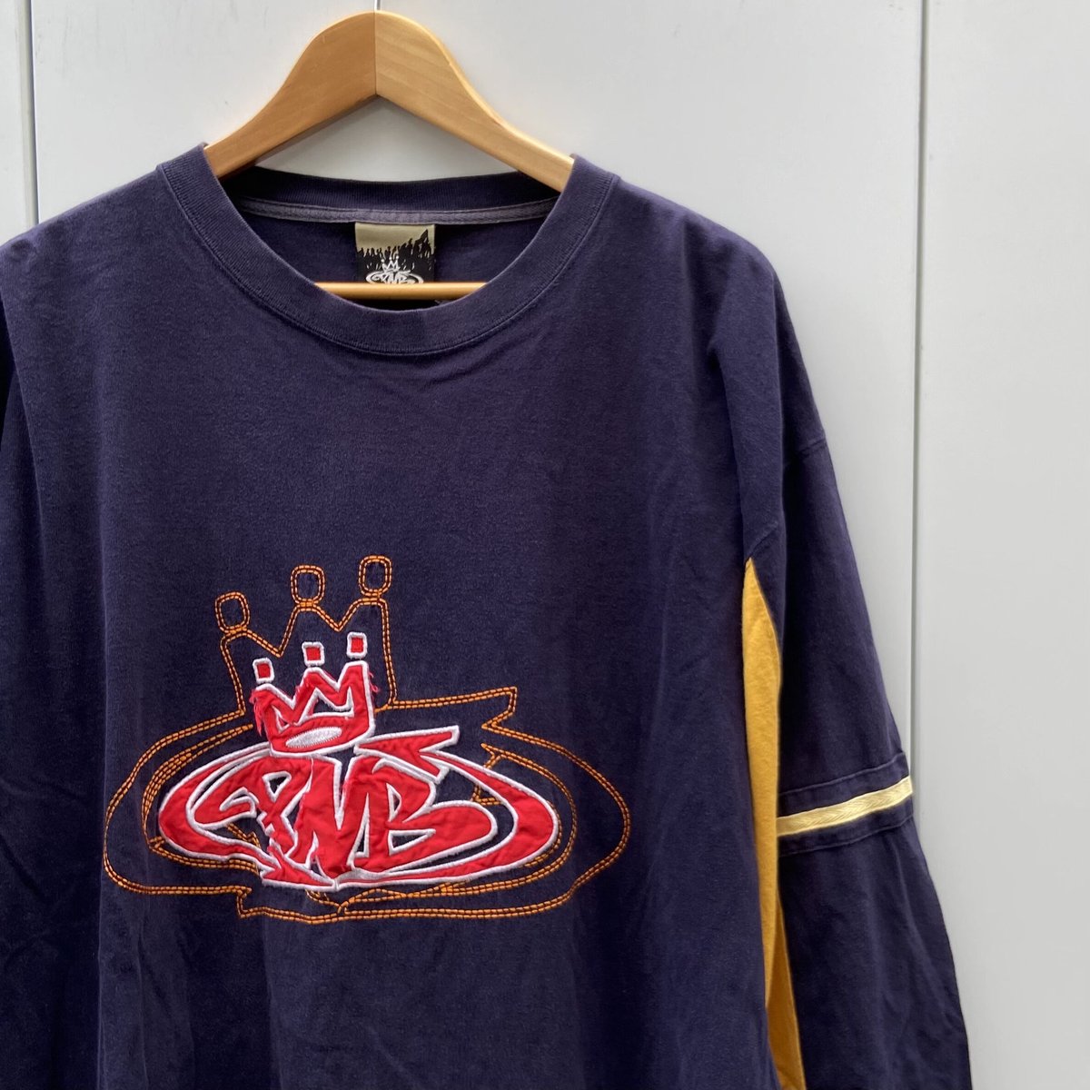 PNB NATION/ピーエヌビーネーション 切り替えロンT 90年代 (USED