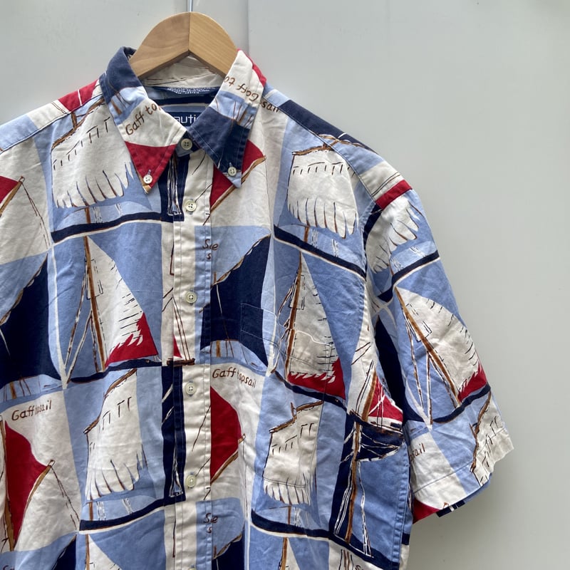 NAUTICA/ノーチカ 柄 半袖シャツ 90年代 (USED) | chameleon we