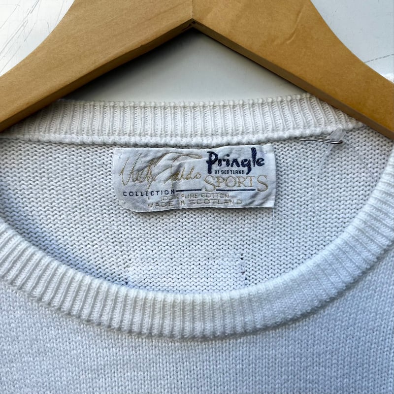 PRINGLE/プリングル コットンセーター 90年代 Made in SCOTLAND