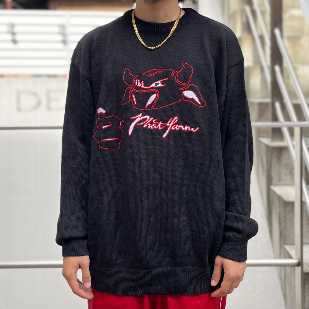 PHAT FARM/ファットファーム ロゴセーター 00年前後 (DEADSTOCK PHAT FARM/ファットファーム ロゴセーター 00年前後 (DEADSTOCK