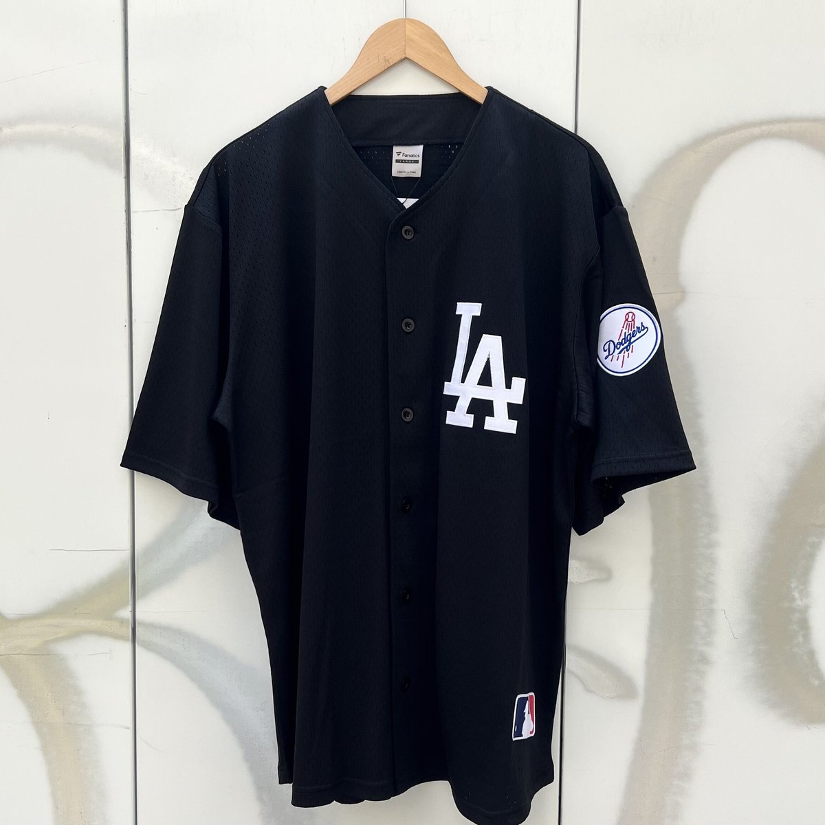 新品 Fanatics LA ドジャース 別注ベースボールシャツ L　MLB公認