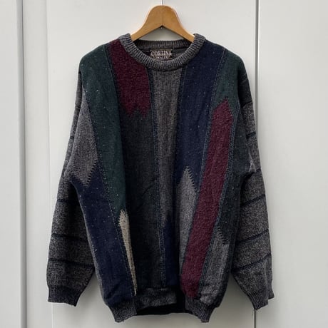 CORTINA/コルティナ ジャガード柄セーター 90年代 Made In ITALY (USED)