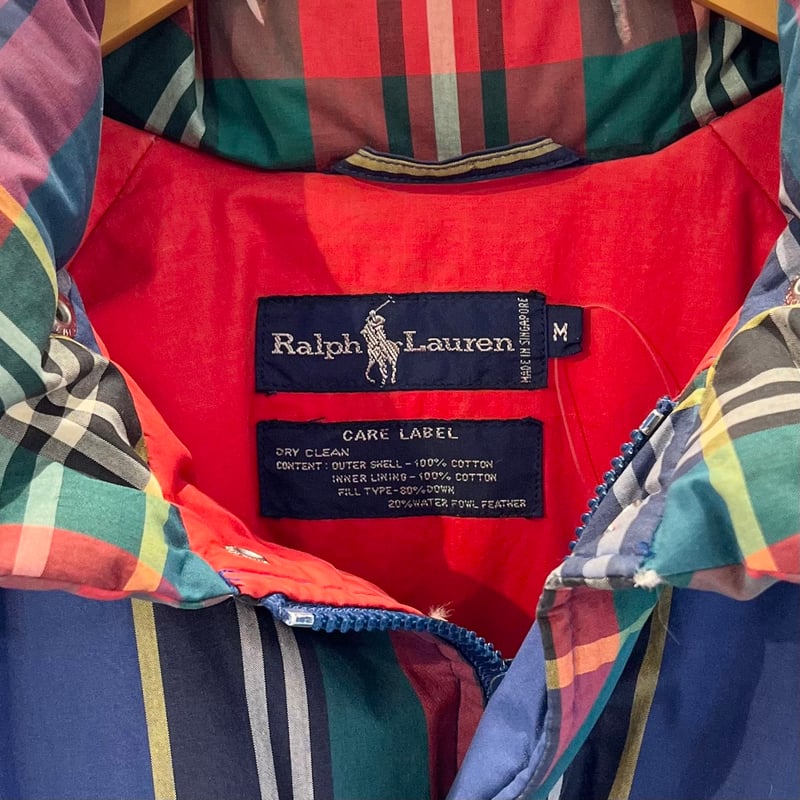 Ralph Lauren/ラルフローレン チェック ダウンジャケット 80年代 Ralph Lauren/ラルフローレン チェック ダウンジャケット 80年代