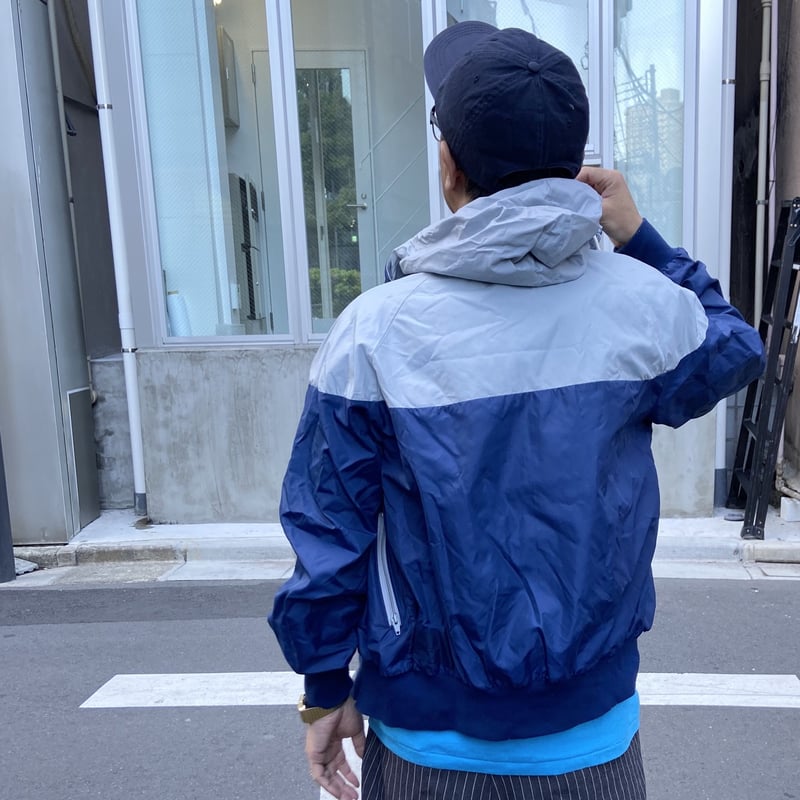 NIKE/ナイキ ウィンドランナーフードジャケット 80年代 紺タグ (USED
