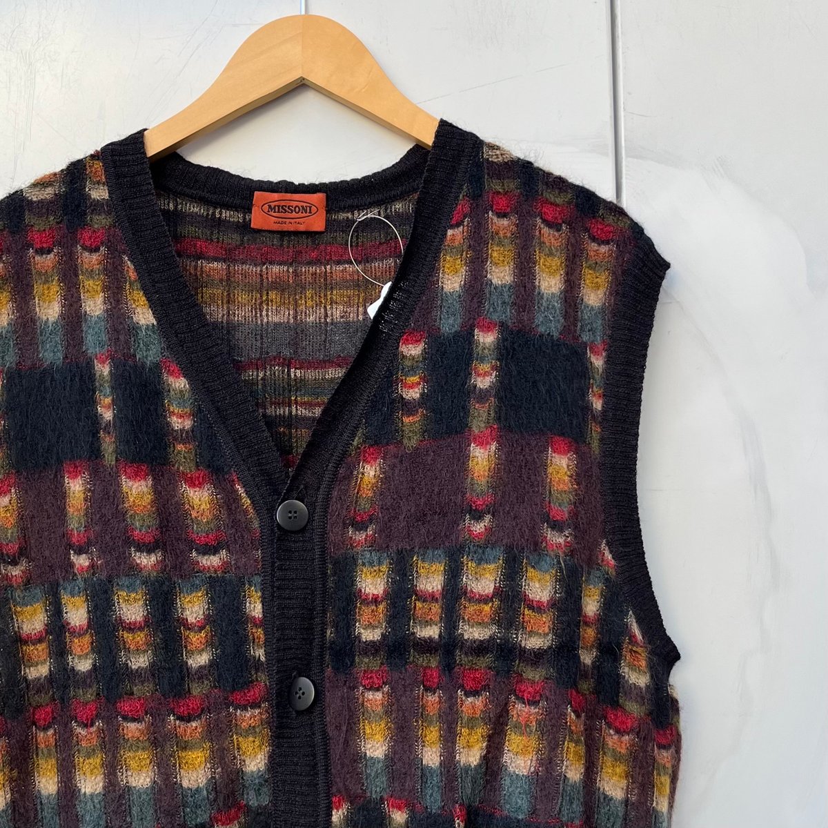 MISSONI/ミッソーニ 前開きニットベスト 90年前後 Made in ITALY (USED)