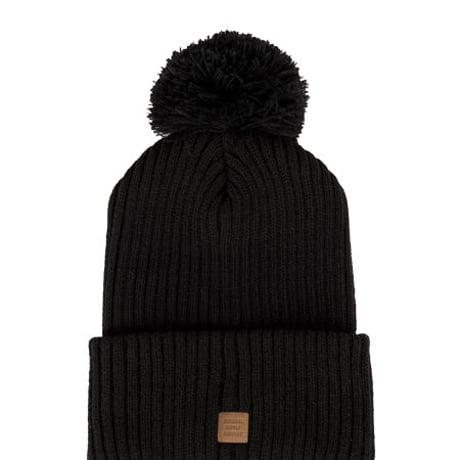 Herschel Supply/ハーシェル・サプライ - Alpine(アルパイン) ポンポンニットキャップ (Black / ブラック) 【セール】【ニット帽】【ビーニー】【スノーボード】【スキー】