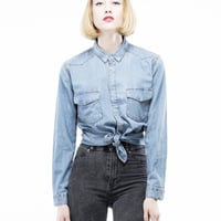 DR.DENIM/ドクターデニム-BETHANY ウォッシュ加工デニムウエスタンシャツ Light Stone (ライトストーン) 【セール】【北欧】【スウェーデン】【Gstarraw】【acne】