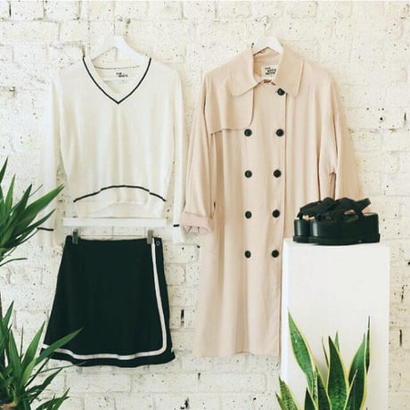 The Whitepepper / ザ・ホワイトペッパー - ルーズフィットトレンチコート(ピンク) 【セール】【ロンドン】【イギリス】【VOGUE】【ELLE】【TOPSHOP】【オーバーサイズ】