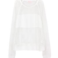 US インポート！ ホワイトパネルメッシュトップ 【セール】【USインポート！】【YDKG-tk】【レディース】【インポート】【アメリカ】【USA】【レイヤード】【重ね着】【シースルー】【透け感】