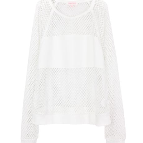 US インポート！ ホワイトパネルメッシュトップ 【セール】【USインポート！】【YDKG-tk】【レディース】【インポート】【アメリカ】【USA】【レイヤード】【重ね着】【シースルー】【透け感】