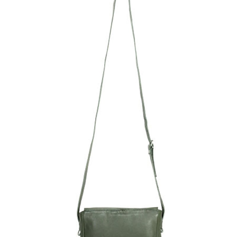 KATE SHERIDON ケイトシェリダン　バッグ　レザーハンドル　綿　緑格子 KateSheridan/ケイトシェリダン - Luna ソフトレザーショルダー