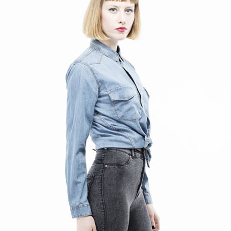 DR.DENIM/ドクターデニム-BETHANY ウォッシュ加工デニムウエスタンシャツ Light Stone (ライトストーン) 【セール】【北欧】【スウェーデン】【Gstarraw】【acne】