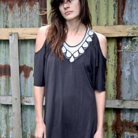 mine/マイン - ティアドロップ オープンショルダー チュニック 【セール】【東ロンドン】【イギリス】【UK】【TOPSHOP】【絵本】【付け襟デザイン】【装苑掲載ブランド】