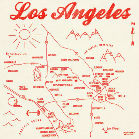 MAPTOTE/マップトート - トートバッグ Los Angeles (ロサンゼルス)