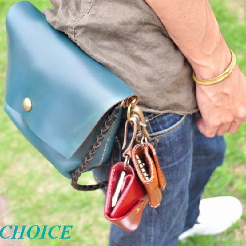 スムースプルアップレザー・ウエストバック（ブルーグリーン） | 時を