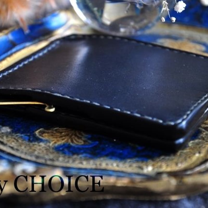 イタリアンバケッタ・エルバマット・マネークリップ（紺） | 時を刻む