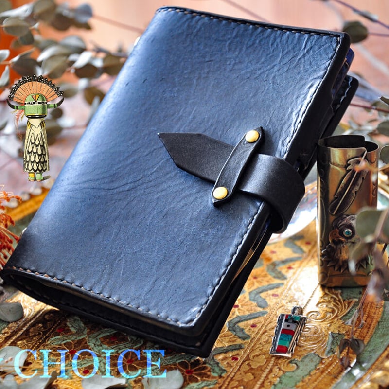 イタリアンレザー・革新のプエブロ・システム手帳（ネイビー） | 時を