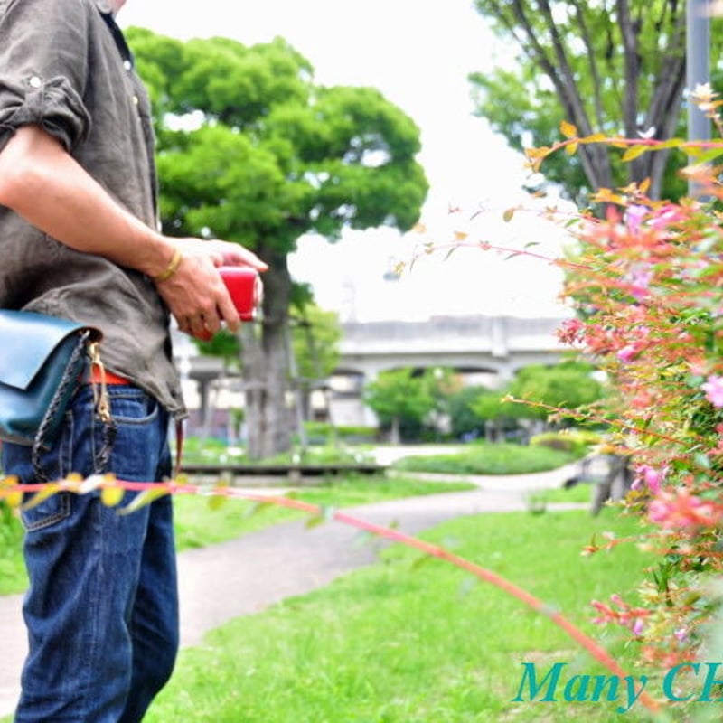 スムースプルアップレザー・ウエストバック（ブルーグリーン） | 時を