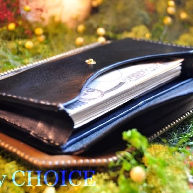 革の宝石・ルガトー・長財布2（黒） | 時を刻む革小物Many CHOICE