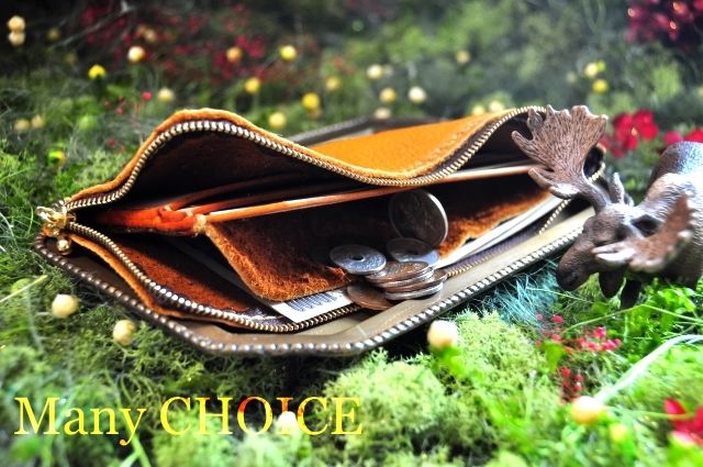 やみつきエルクとEUヌメのL型長財布（キャメル） | 時を刻む革小物Many