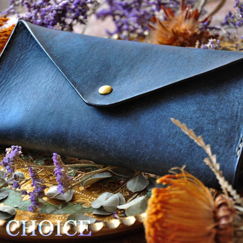 イタリアンレザー・革新のプエブロ・長財布2（ネイビー） | 時を刻む革