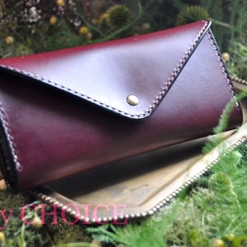 ブッテーロ長財布　2個セット イタリアンレザー・帝王ブッテーロ・長財布2（葡萄酒） | 時を刻む革