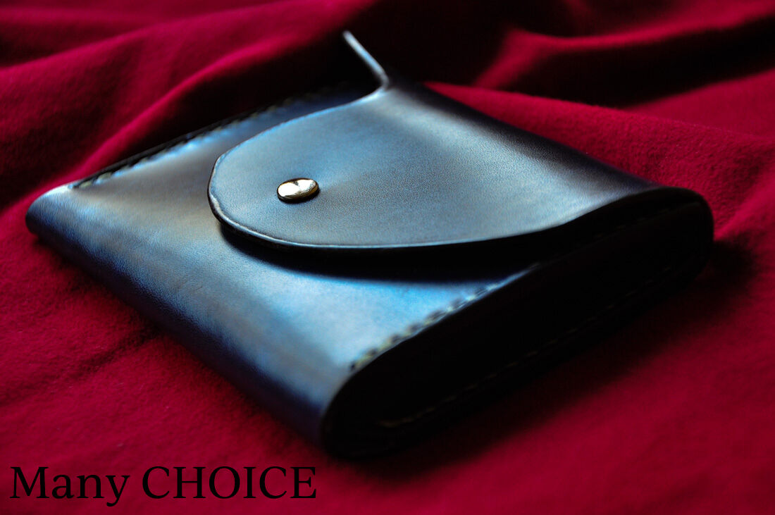 革の宝石ルガトー・ミニマム財布（紺） | 時を刻む革小物Many CHOICE