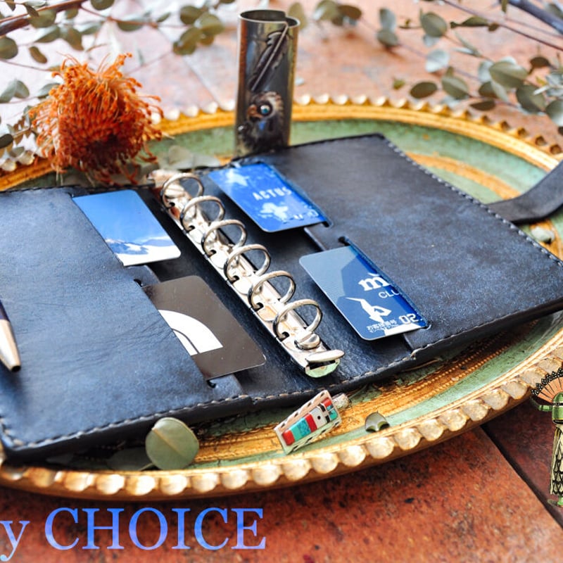 イタリアンレザー・革新のプエブロ・システム手帳（ネイビー） | 時を