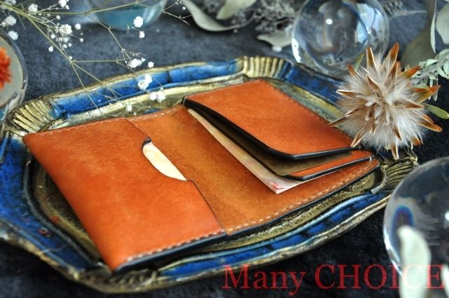 イタリアンレザー・革新のプエブロ・名刺入れ（コニャック） | 時を