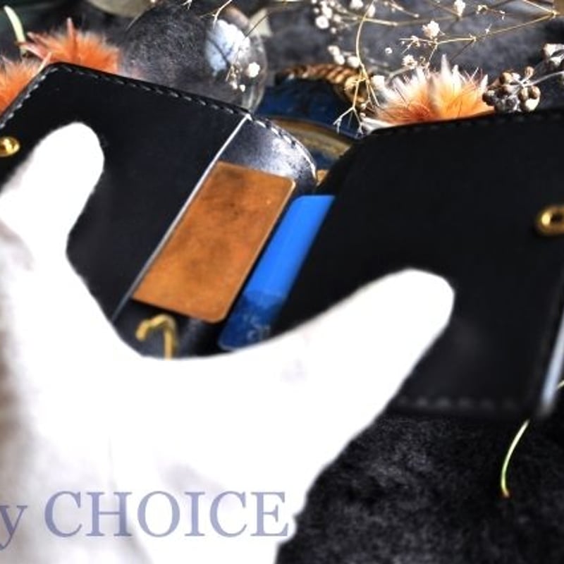 イタリアンバケッタ・エルバマット・マネークリップ（紺） | 時を刻む