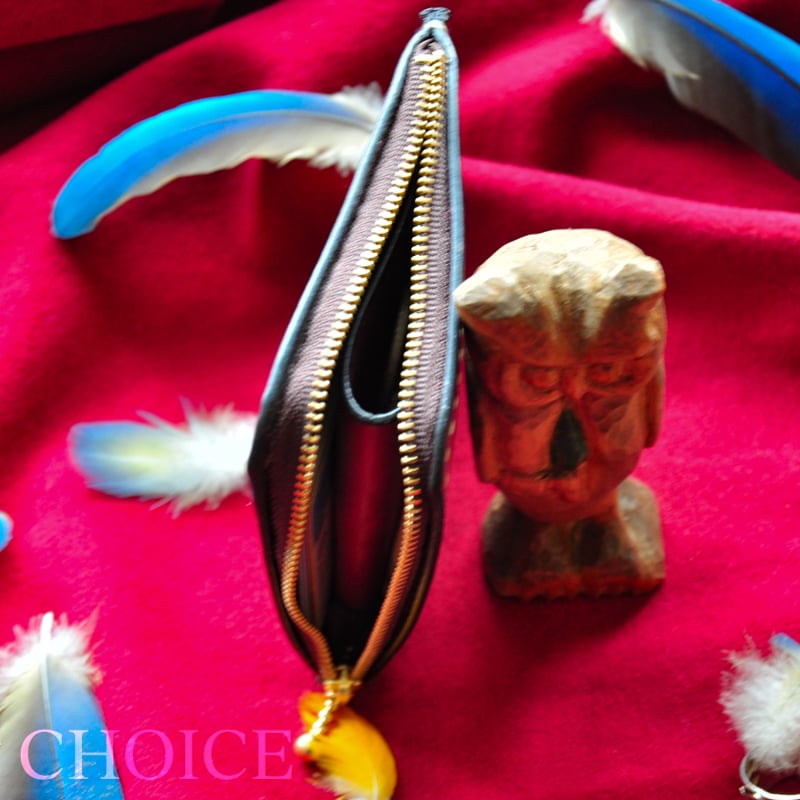 イタリアンオイルバケッタレザー・L型財布（葡萄酒） | 時を刻む革小物