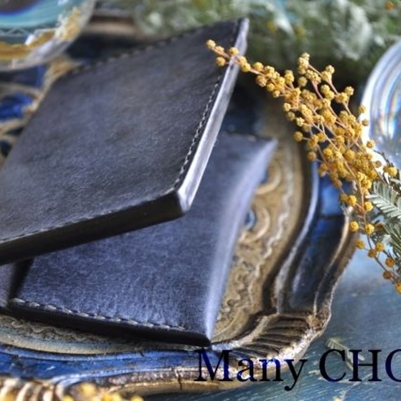 イタリアンレザー・革新のプエブロ・名刺入れ（ネイビー） | 時を刻む