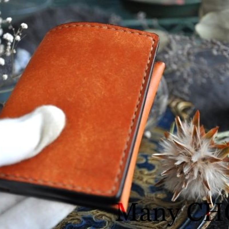 プリムホック使用　プエブロレザー　コニャック　名刺入れ イタリアンレザー・革新のプエブロ・名刺入れ（コニャック） | 時を