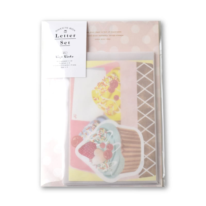 レターセット SWEETS BOX ピンク/カップケーキ | PROGRAF ONLINE-SHOP
