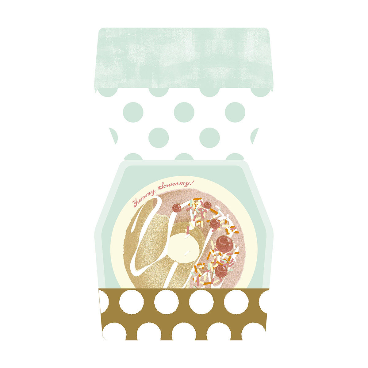 メッセージカード SWEETS BOX ミント/ドーナツ | PROGRAF ONLINE