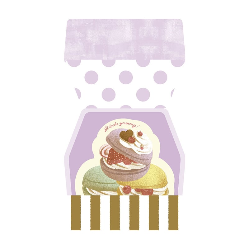 メッセージカード SWEETS BOX パープル/マカロン | PROGRAF ONLINE-