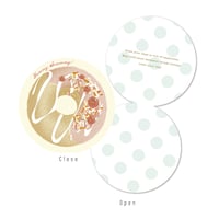 メッセージカード SWEETS BOX　ミント/ドーナツ