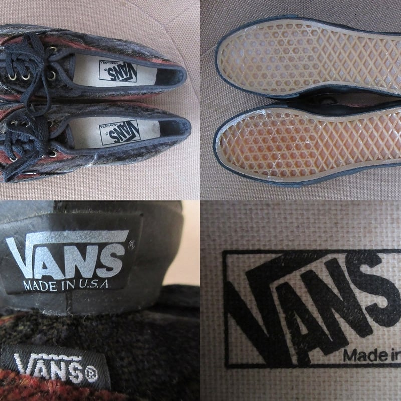 90's USA製 VANS AUTHENTIC ベロア スニーカー WOMEN'S 8.5 ...