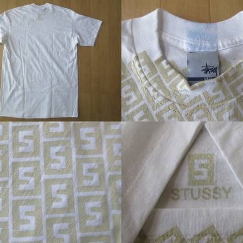 USA製 STUSSY 手刷り Tシャツ M 白 ショーン・ステューシー ストック