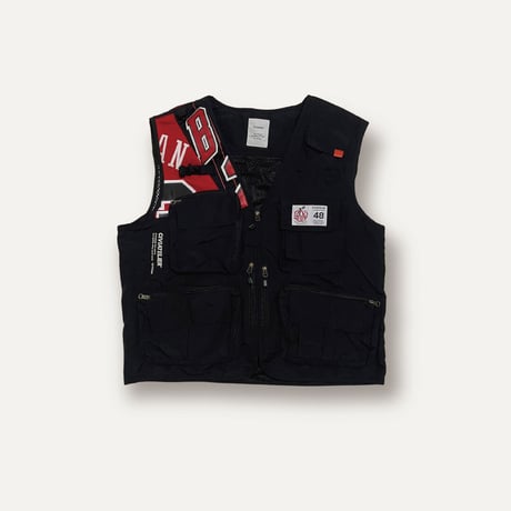 【No.011 : BLACK  XXL 】NBA JERSEYS REMAKE FISHERMAN VEST