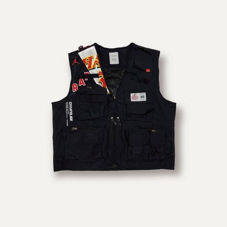 【No.024 : BLACK  XXXL 】NBA JERSEYS REMAKE FISHERMAN VEST