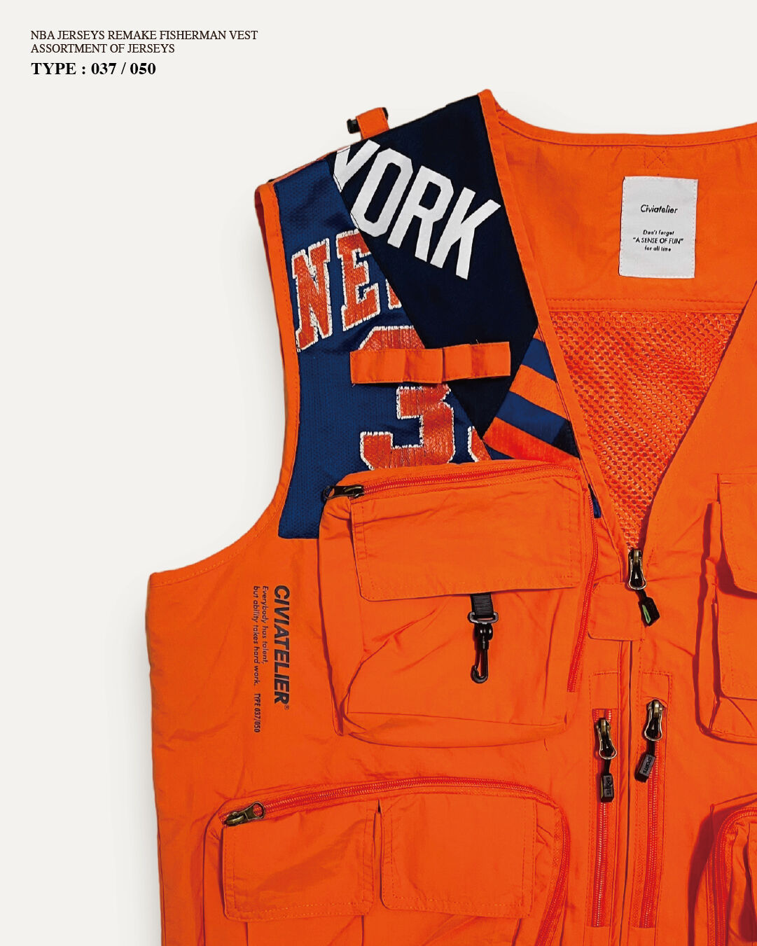 No.037 : ORANGE XXL 】NBA JERSEYS REMAKE FISHE
