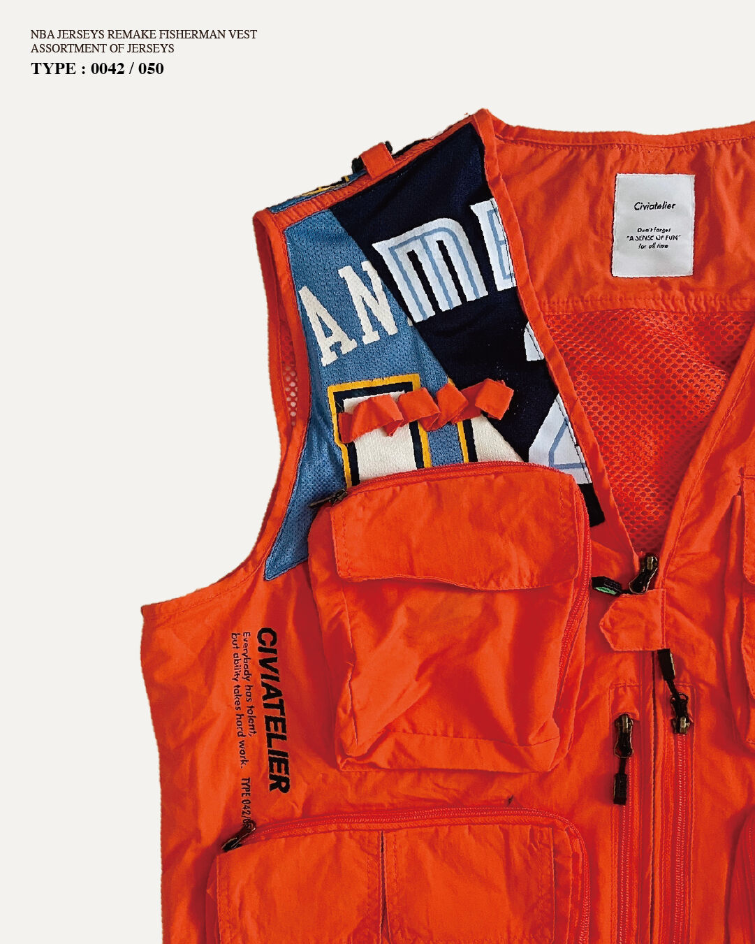 No.042 : ORANGE XXL 】NBA JERSEYS REMAKE FISHE
