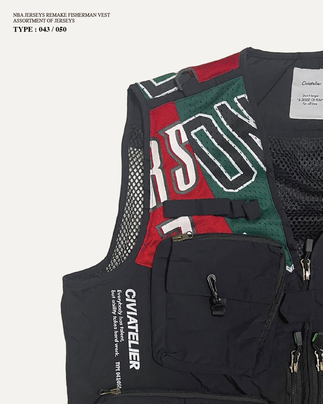CIVIATELIER NBA JERSEY シリアルNo.入り　リメイクベスト CIVIATELIER NBA JERSEY シリアルNo.入り リメイクベスト - メルカリ